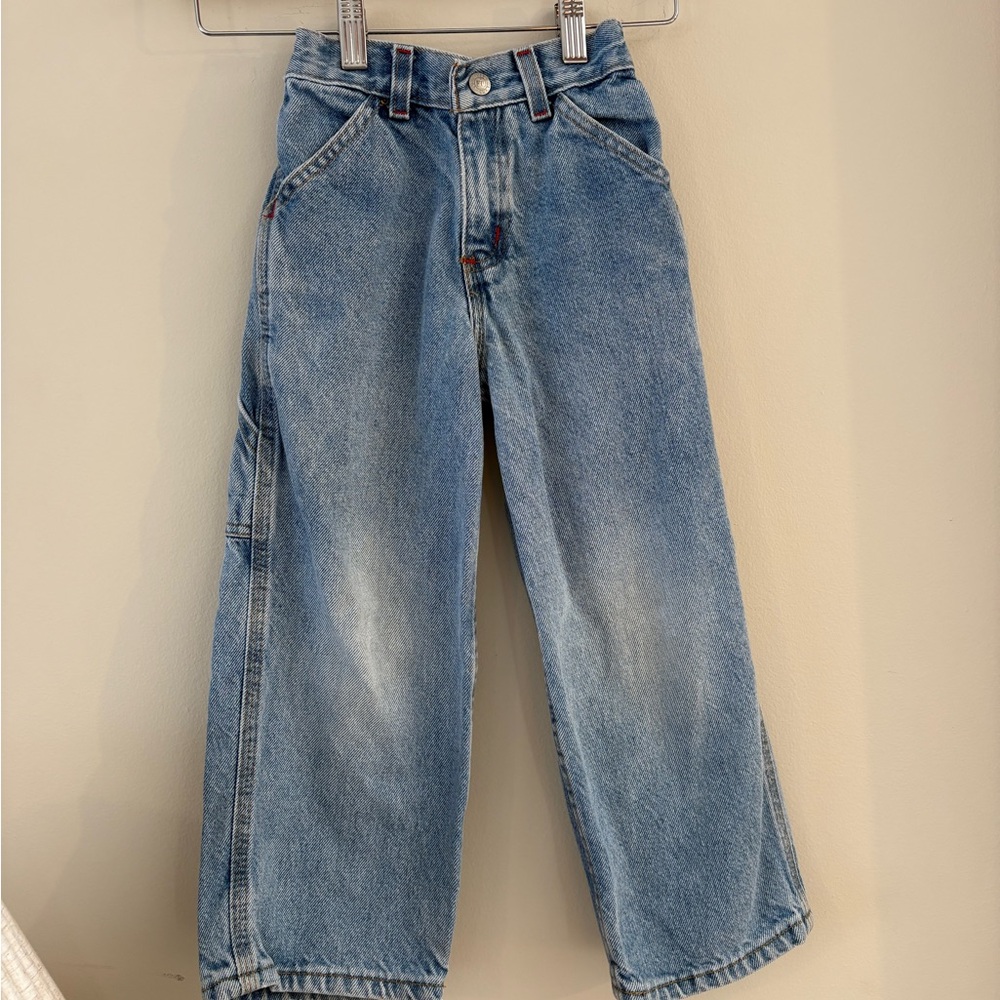 Vintage Ralph Lauren Polo Jeans Light Blue Denim with Bold Red Tag baggy fit 5T